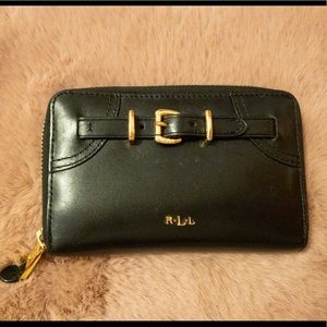 Ralph Lauren Black Buckled Wallet